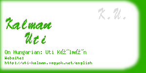 kalman uti business card